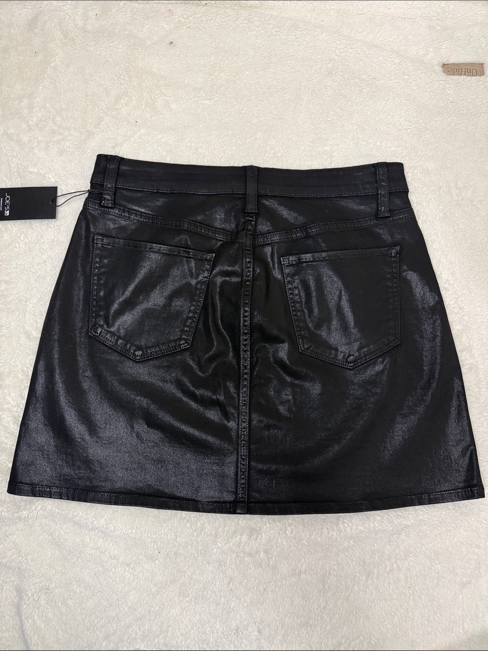 Joe's Jeans Jessica Button Fly Coated Stretch-Denim Skirt - Sz 27, NWT - Picture 6 of 14